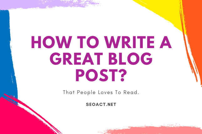 how to write a blog post in english